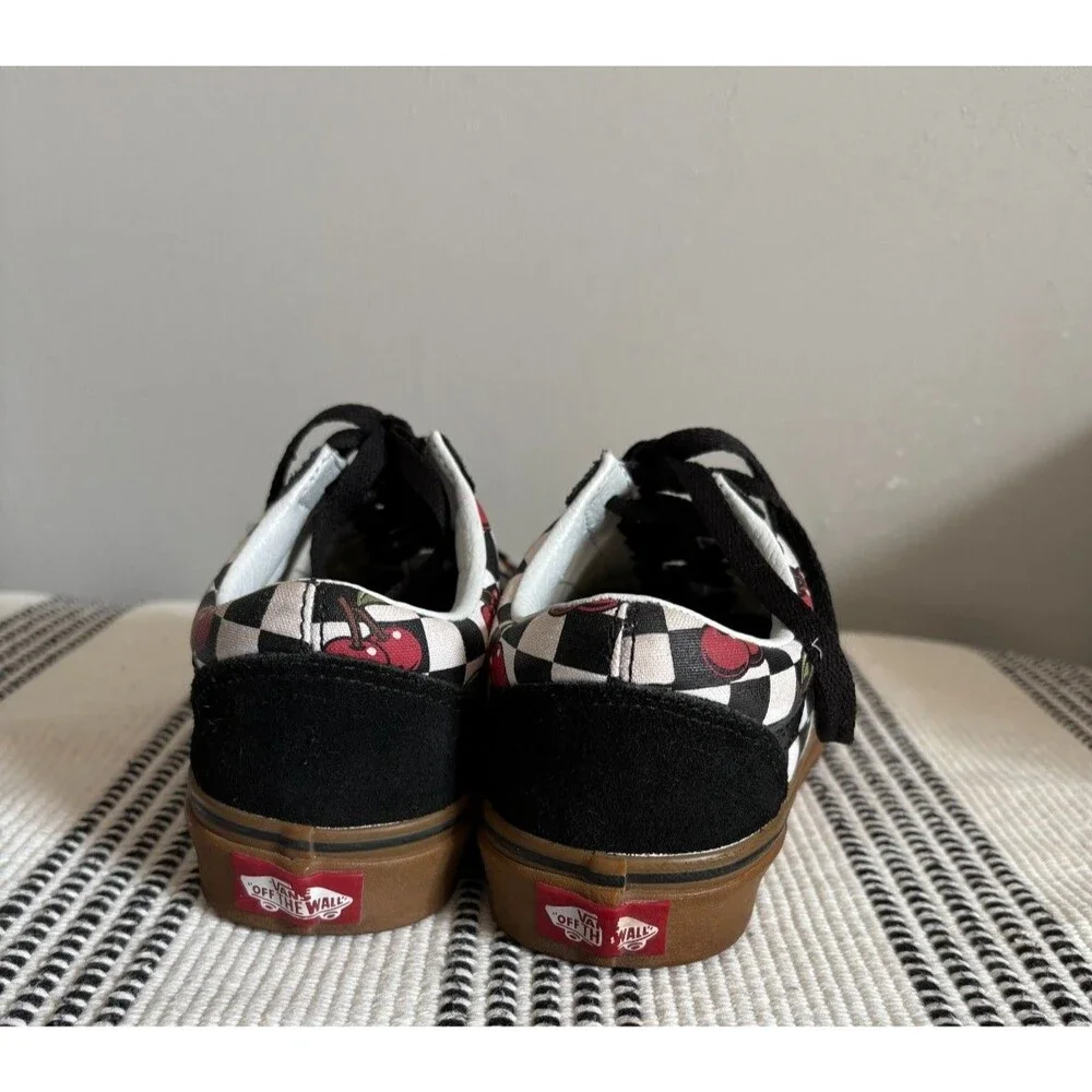 Vans 6 Cherry Checkered Sneaker Skater Shoes Men's Size 4.5 slip on - Picture 8 of 12